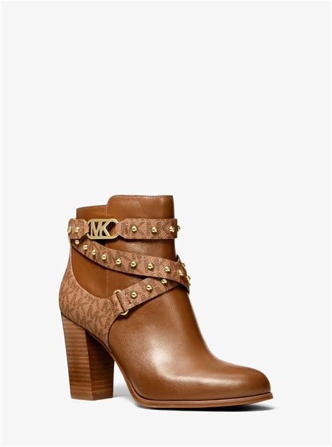 michael kors cognacbrown boots studs|Michael Kors women's boots.